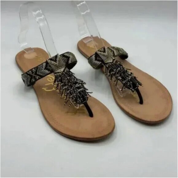 Sam Edelman Women's Anella Beaded Tassel Thong Sandal Size 10 - Picture 8 of 8